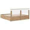 vidaXL Bedframe met hoofdeinde Artisan Eiken 180 x 200 cm Bewerkt hout