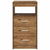 vidaXL Bureau met kast Oud hout Bewerkt hout