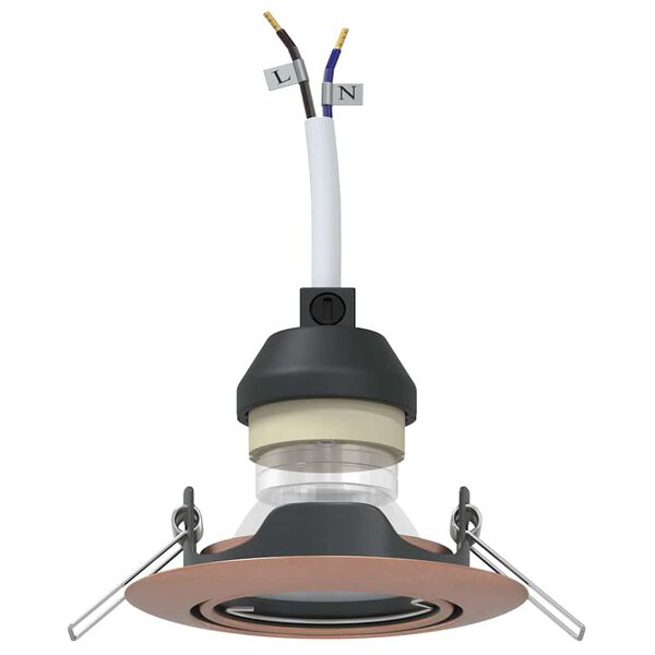 vidaXL Spotje 12 pcs Koper 9 x 9 x 2.5 cm Metaal