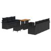 vidaXL Tuinbankenset 10 st Zwart poly rattan
