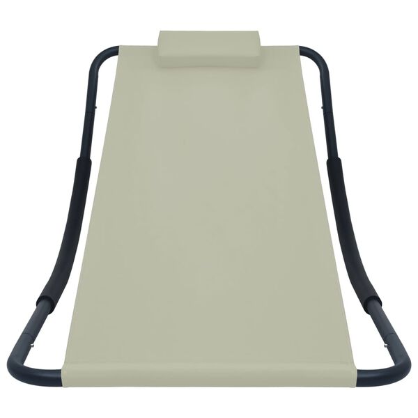 vidaXL Tuinbed 200x90 cm staal cr&egrave;me