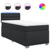 vidaXL Boxspring met matras kunstleer zwart 80x200 cm