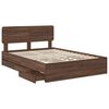 vidaXL Bedframe met lade Bruine eik 140 x 190 cm Geconstrueerd hout