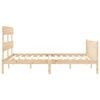 vidaXL Bedframe met hoofdbord massief hout