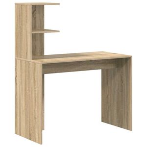 vidaXL Bureau Sonoma Eiken 102 x 50 x 124 cm Bewerkt hout