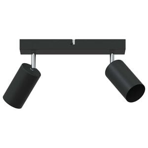 vidaXL Plafondspot met schijnwerpers Zwart 26 x 6 x 16 cm Metaal