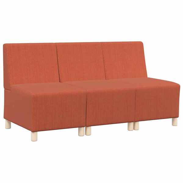 vidaXL Modulaire Bankeenheid Armlos 3 pcs Oranje 55 x 74 x 82 cm