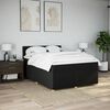 vidaXL Boxspring met matras stof zwart 140x200 cm