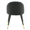 Venture Home Eetkamerstoelen 2 st Velvet leer-look zwart en messing