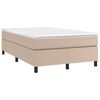 vidaXL Boxspring met matras kunstleer cappuccinokleurig 120x190 cm