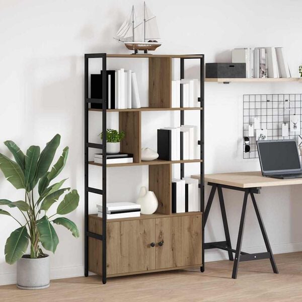 vidaXL Boekenkast Artisan Eiken 80 x 30 x 155,5 cm Bewerkt hout