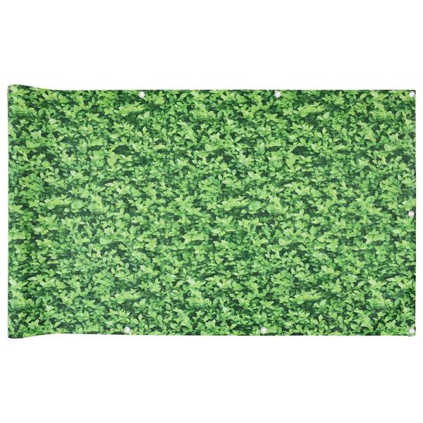 vidaXL Balkonscherm plantpatroon 600x90 cm PVC groen