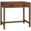 vidaXL Bureau met lades Naturel Massief Teakhout 80 x 50 x 75 cm