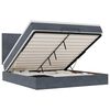vidaXL Ottoman bed met matrassen en LED's 180x200cm fluweel