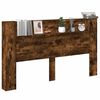 vidaXL Hoofdbord Kast met LED Gerookte Eik 180 x 16,5 x 103,5 cm