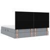 vidaXL Opslag bed met matras Lichtgrijs 200 x 200 cm Polyester