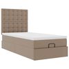 vidaXL ottomaanse bed met matras 100x200cm kunstleer cappuccinokleurig