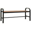 vidaXL Tuinbank 124,5 cm staal en HKC bruin en zwart