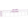 vidaXL Plantenbak 249x100x36 cm gegalvaniseerd staal antracietkleurig
