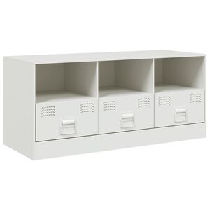 vidaXL Tv-meubel 99x39x44 cm staal wit