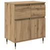 vidaXL Dressoir Artisan Eiken 60 x 35 x 70 cm Gemonteerd hout en ijzer