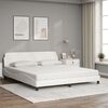 vidaXL Bed met matras "Dover" kunstleer wit 180x200 cm