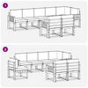 vidaXL Buiten bankenset met kussen 8 pcs Natuurlijk en Antraciet