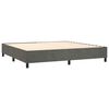 vidaXL Boxspring met matras en LED fluweel donkergrijs 200x200 cm