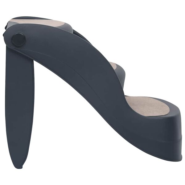 vidaXL Hondentrap 3 treden inklapbaar donkergrijs