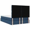 vidaXL Opbergbed met LED met matras Blauw 140 x 200 cm Polyester