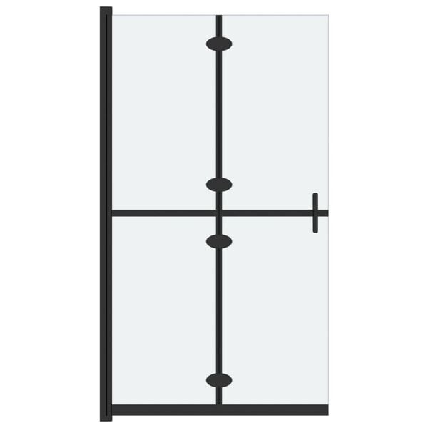 vidaXL Inloopdouchewand inklapbaar 80x190 cm ESG-glas mat