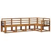vidaXL Buiten bankenset 5 pcs Naturel