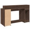 vidaXL Bureau met LED-verlichting 140x55x91 cm hout bruin eikenkleurig