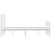 vidaXL Bedframe met hoofd- en voeteneinde metaal wit 160x200 cm