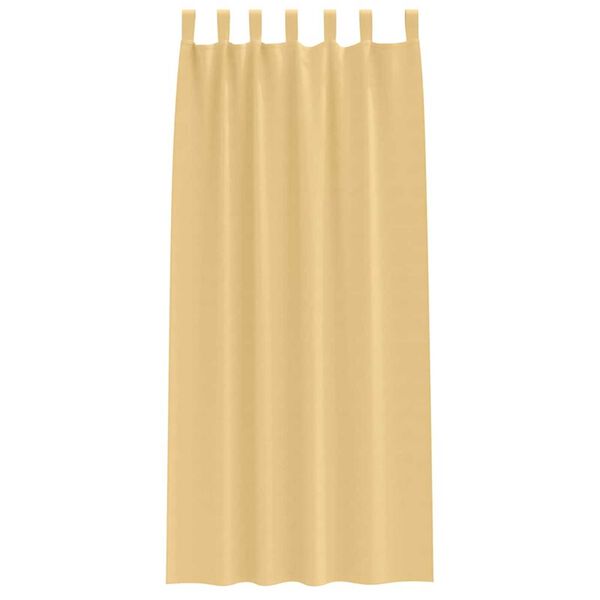 vidaXL Zwart-out Gordijnen met Ringen 2 pcs Beige 245 x 140 cm