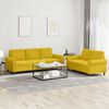 vidaXL 2-delige Loungeset met kussens fluweel geel