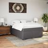 vidaXL Boxspring met matras kunstleer grijs 140x200 cm