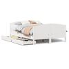 vidaXL Bedframe zonder matras massief grenenhout wit 140x200 cm