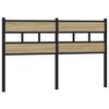 vidaXL Vervangend hoofdbord 140 cm ijzer en bewerkt hout sonoma eikenkleurig