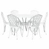 vidaXL Tuin eettafelset 7 pcs Wit Aluminium