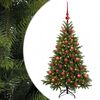 vidaXL Kunstkerstboom met kerstbal 120 cm 150 LED's Warmwit