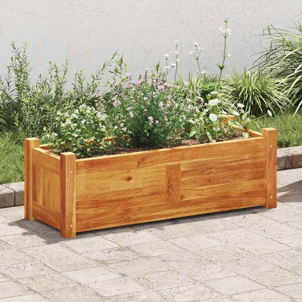 vidaXL Plantenbak verhoogd 76x27,6x25 cm acaciahout