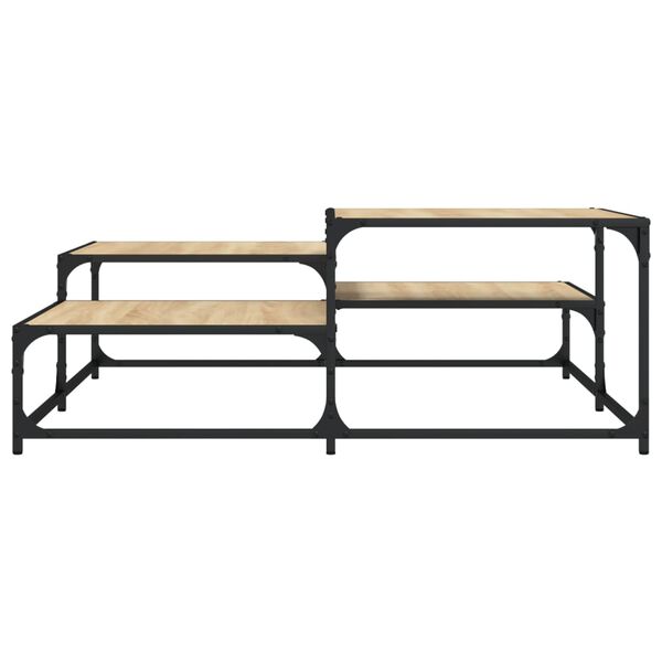 vidaXL Salontafel 107x107x40 cm bewerkt hout sonoma eikenkleurig