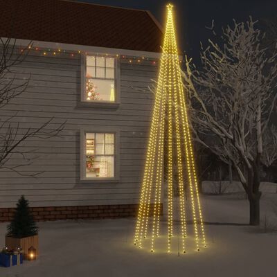 vidaXL Kerstboom met grondpin 1134 LED's warmwit 800 cm