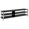 vidaXL Tv-meubel 150x40x40 cm gehard glas zwart