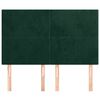 vidaXL Hoofdbord donkergroen 144x5x118/128 cm fluweel