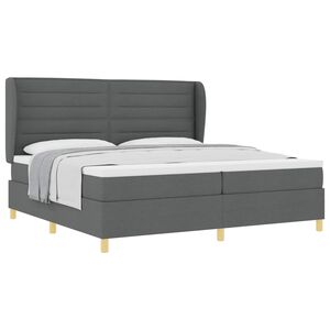 vidaXL Boxspringbed met Matras Donkergrijs 90x190 cm Donkergrijs Stof