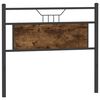 vidaXL Vervangend hoofdbord 100 cm bewerkt hout en staal gerookt eikenkleurig