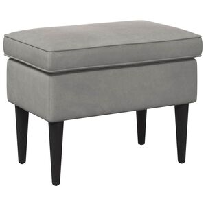 vidaXL Voetenbank Lichtgrijs 55 x 35 x 41 cm Fluweel