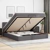vidaXL Ottoman bed met matras 180x200cm kunstleer grijs